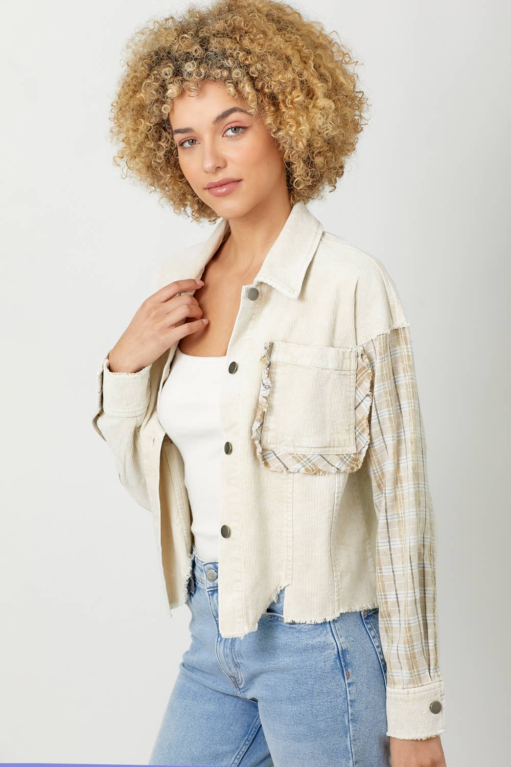 Mystree - Venta al por mayor Chaqueta - Mujer - Chaqueta de pana a cuadros 60304 27