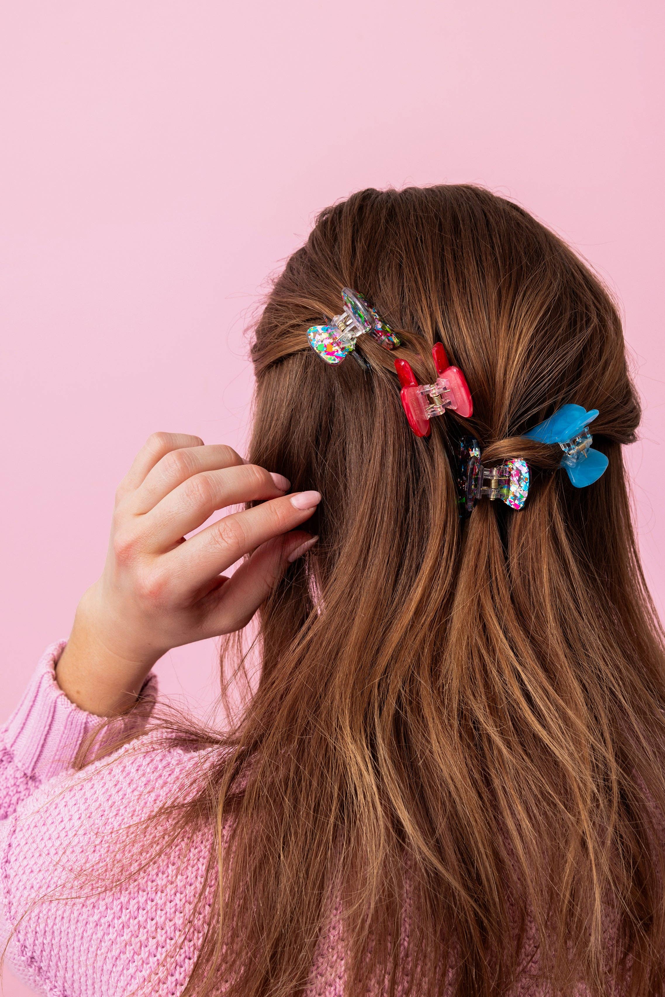 Taylor Elliott Designs - Wholesale Hair Clip - Kids - For Fun - Colorful Confetti Mini Claw Clips - Min. 4 (CC-08)1