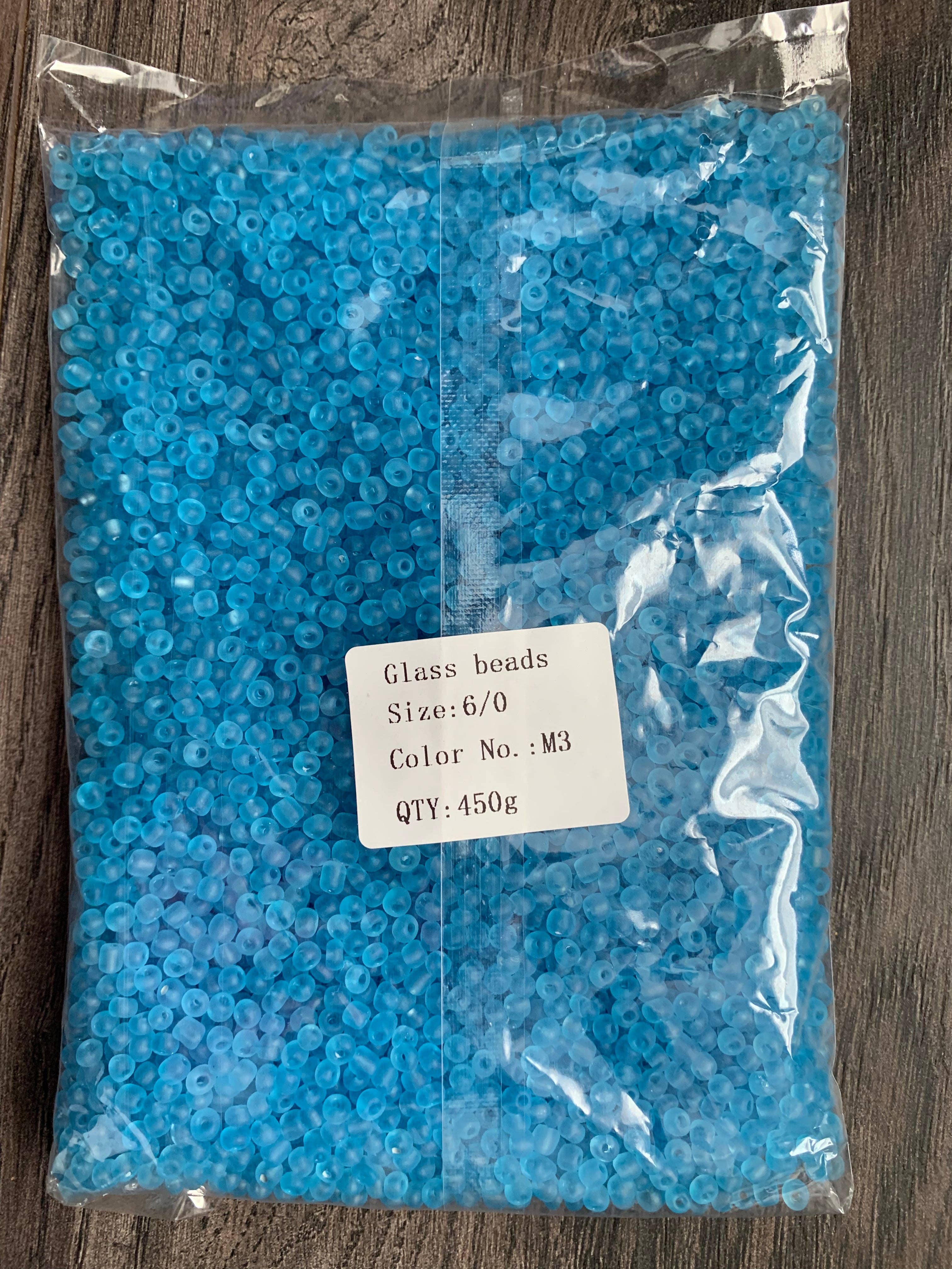 MaddieMayShop - Venta al por mayor Cuentas - Perlas de semillas 6/0, perlas de semillas a granel, perlas de vidrio esmerilado de 450 gramos31