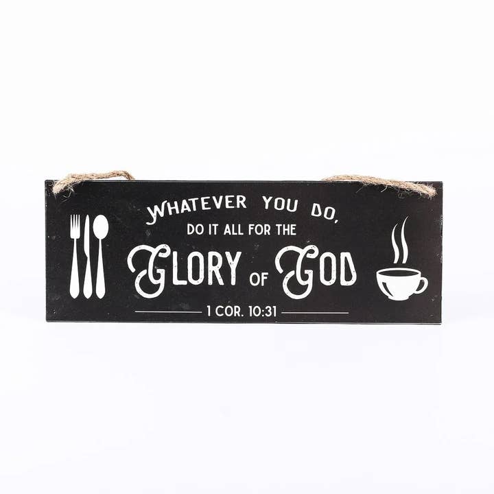 Wall Decor Metal W/ Rope Glory Of God for wholesale by Swanson Christian Products