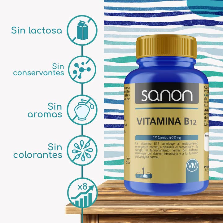 Pridahofarma - Venta al por mayor Suplementos/vitaminas para beber - SANON Vitamina B12 25 µg 120 cápsulas