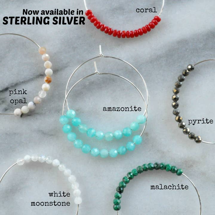 Libby & Smee - Vendita all'ingrosso Orecchini a cerchio - Orecchini a Cerchio in oro con grandi pietre preziose15