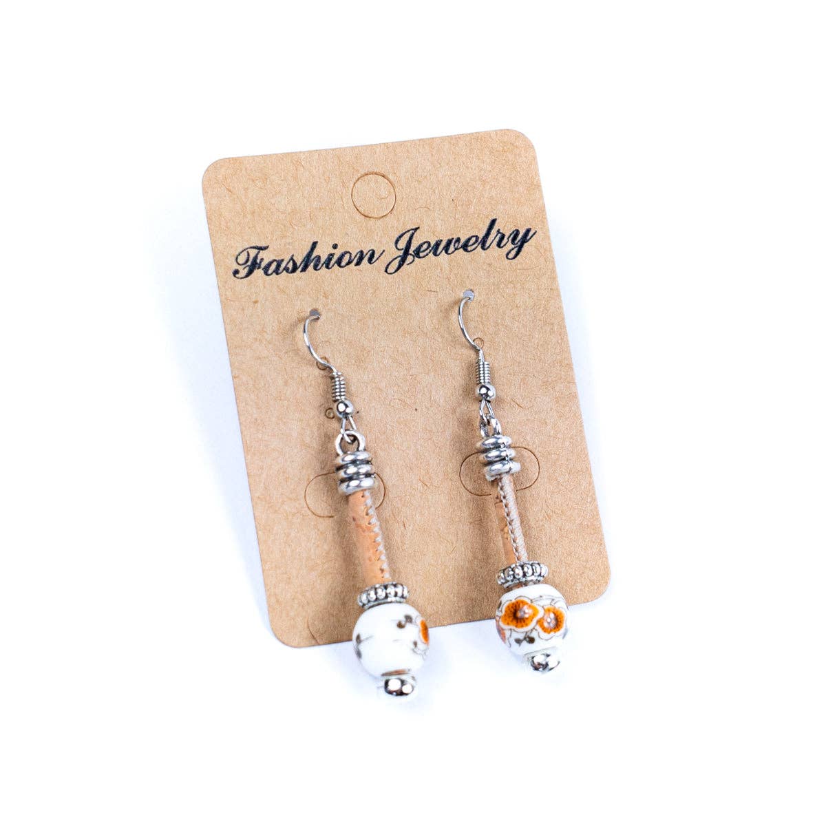 Meninas Bonitas Cork - Venta al por mayor Pendientes colgantes - Pendiente de corcho Pendientes originales hechos a mano para señora-ER-134-MIX-56