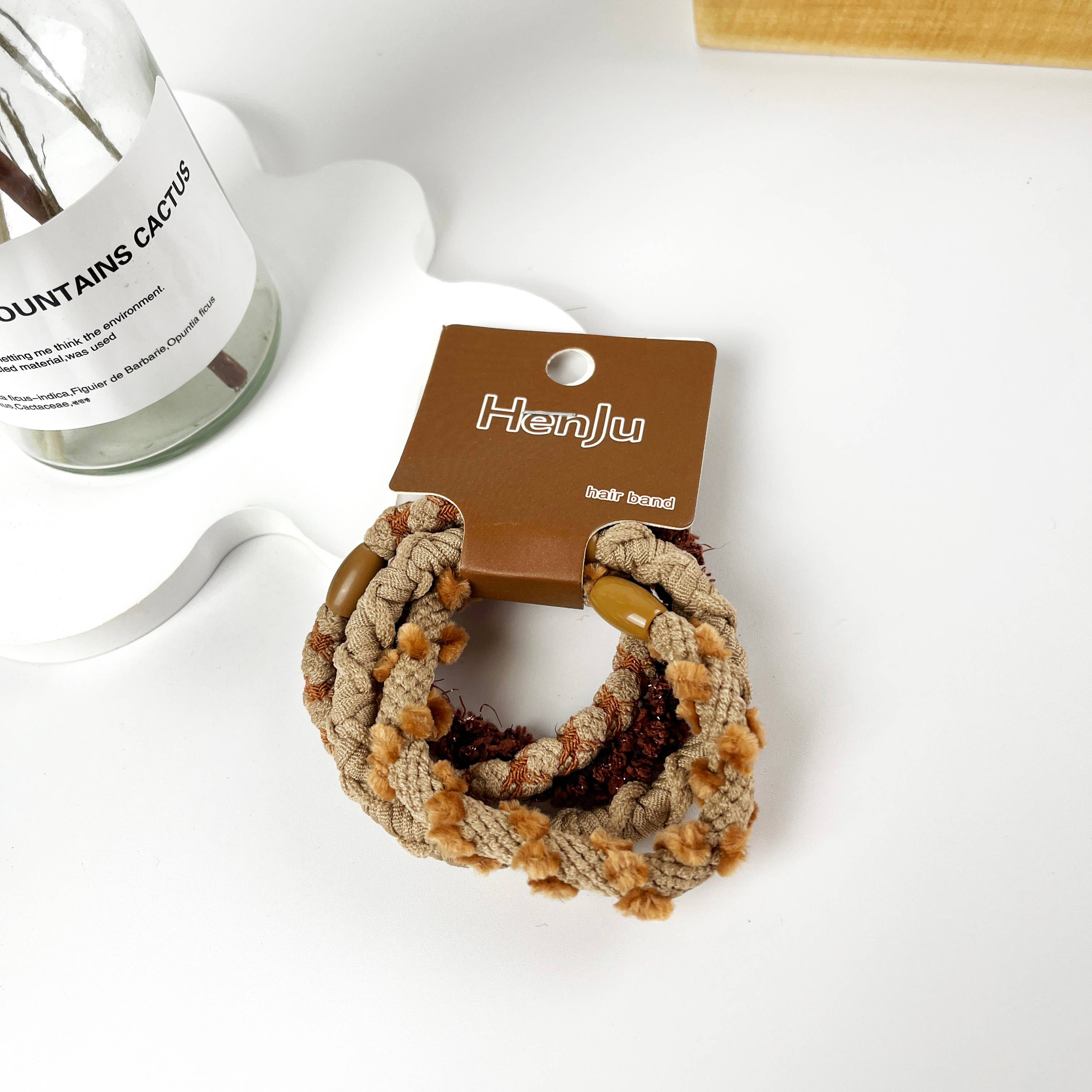 mildstyles - Wholesale Haarelastiekje - Dames - Set van 4 stuks gevlochten hoogelastische haarelastiekjes7