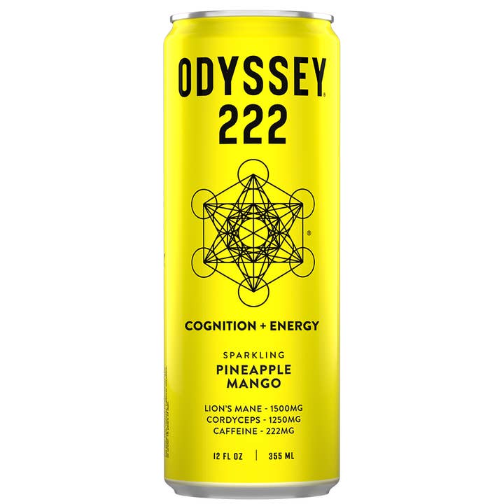 Odyssey Elixir - Wholesale Sports/Energy Drink - Pineapple Mango 222mg Sparkling Mushroom Energy