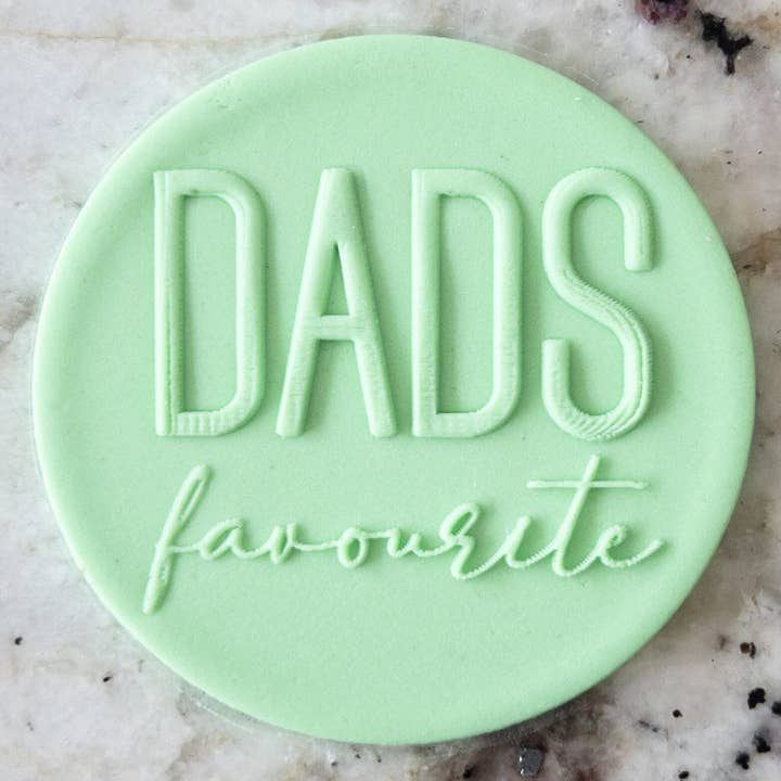 Dads Favourite POPup Embosser Cookie Biscuit Stamp Fathers Day for wholesale by Cut Bake Stamp