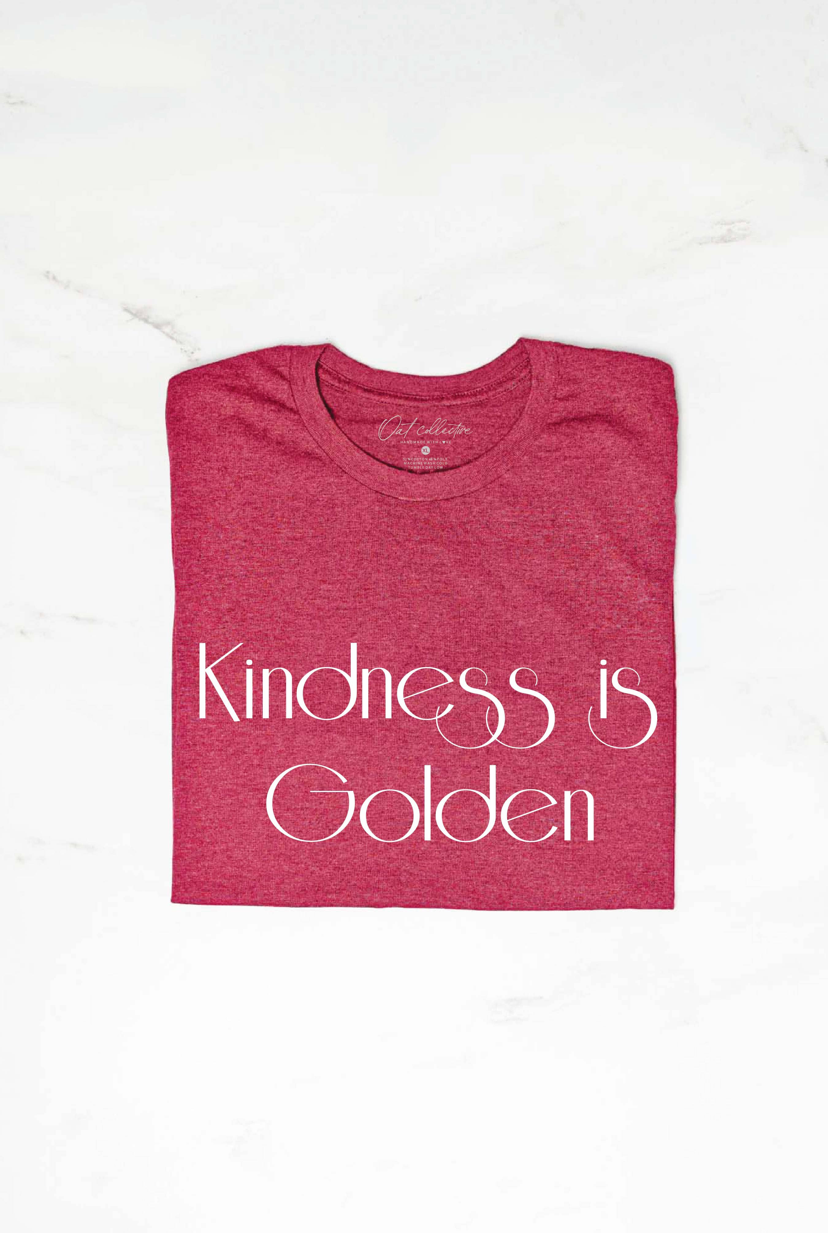 OAT COLLECTIVE – wholesale T-shirts med screentryck – Dam – VÄNLIGHET ÄR GOLDEN Grafisk T-shirt5