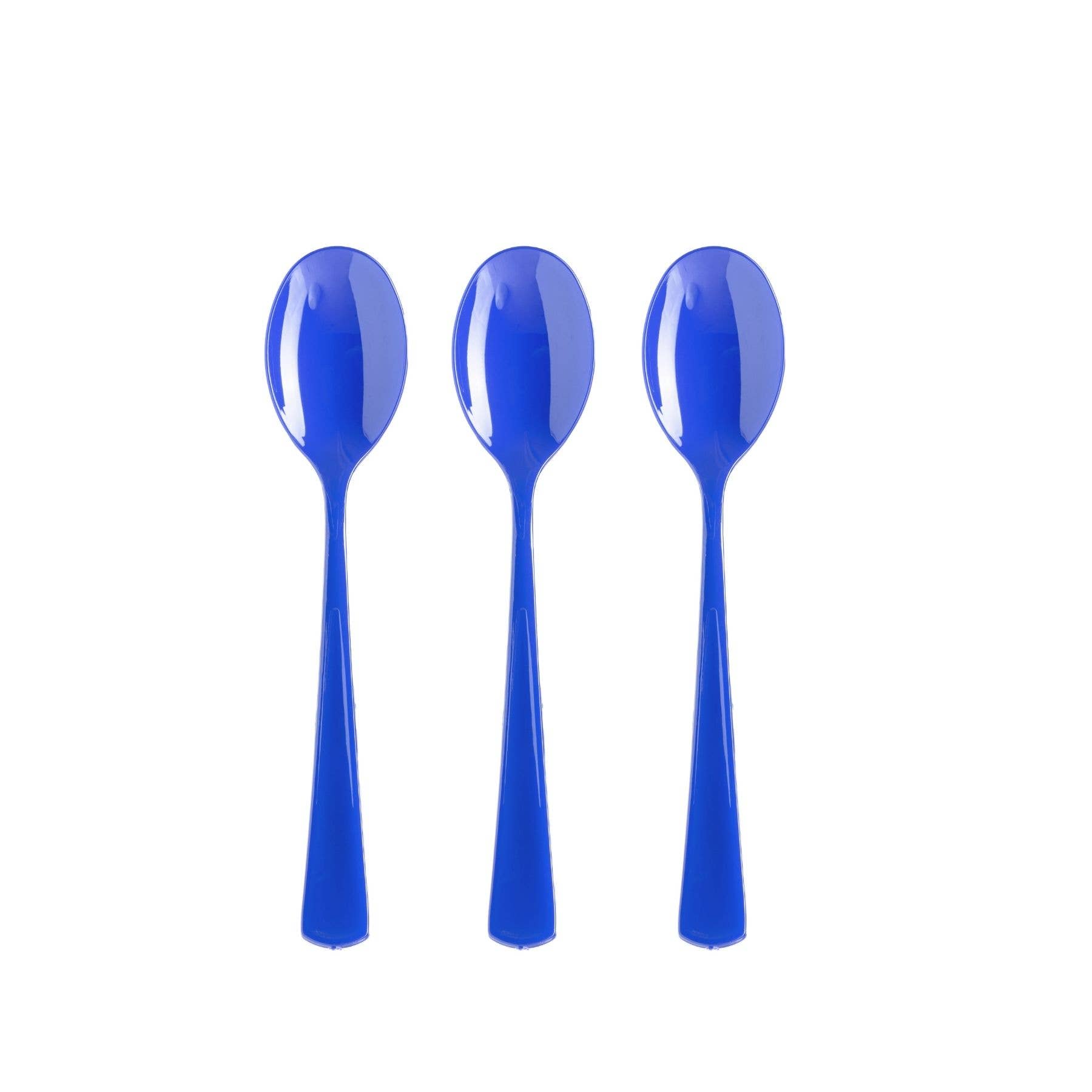Heavy Duty Dark Blue Plastic Spoons - 50 Ct. for wholesale on Faire0