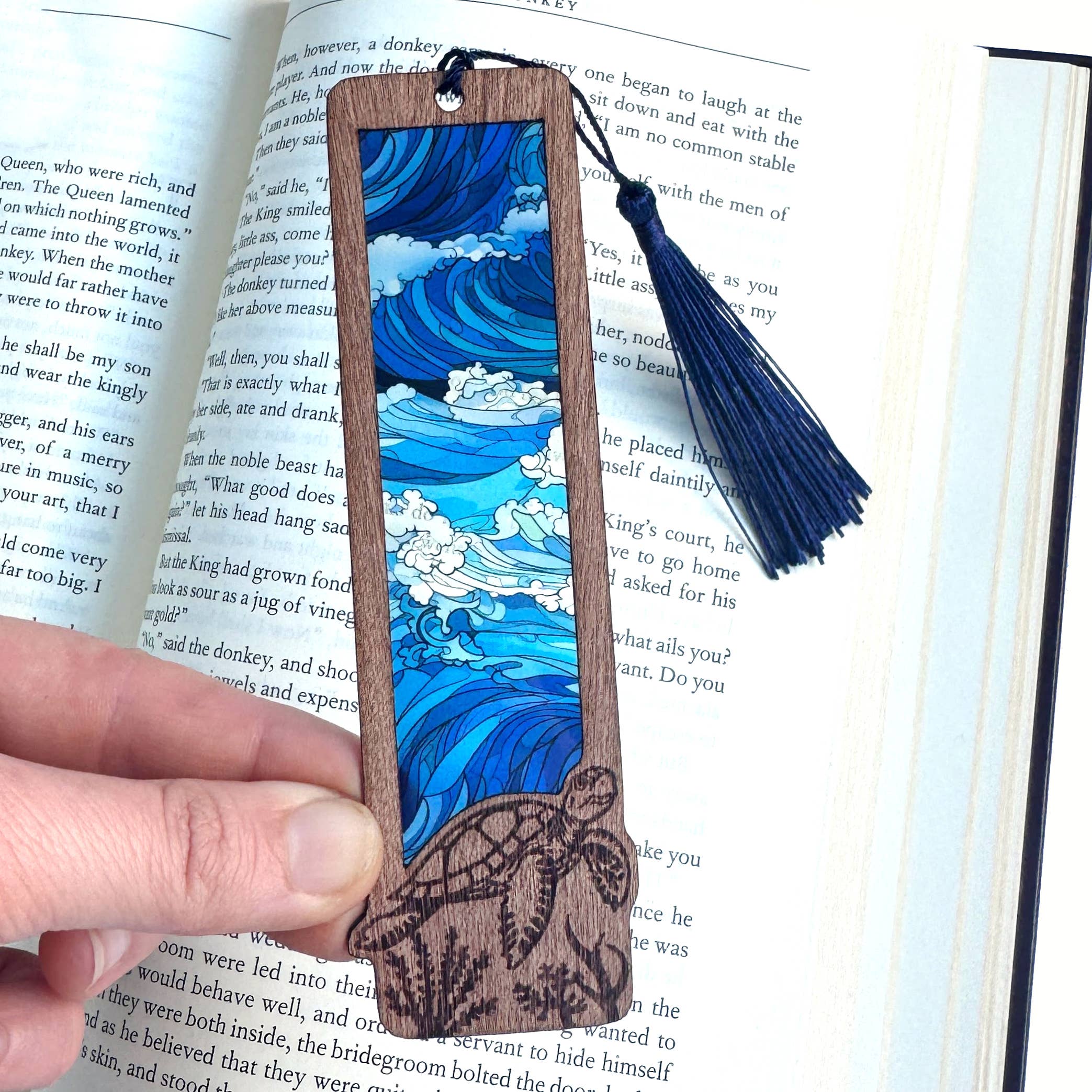 Art by Sharell - Wholesale Bookmark - Sea Turtle Bookmark | Wood & Acrylic Tassel Bookmark4