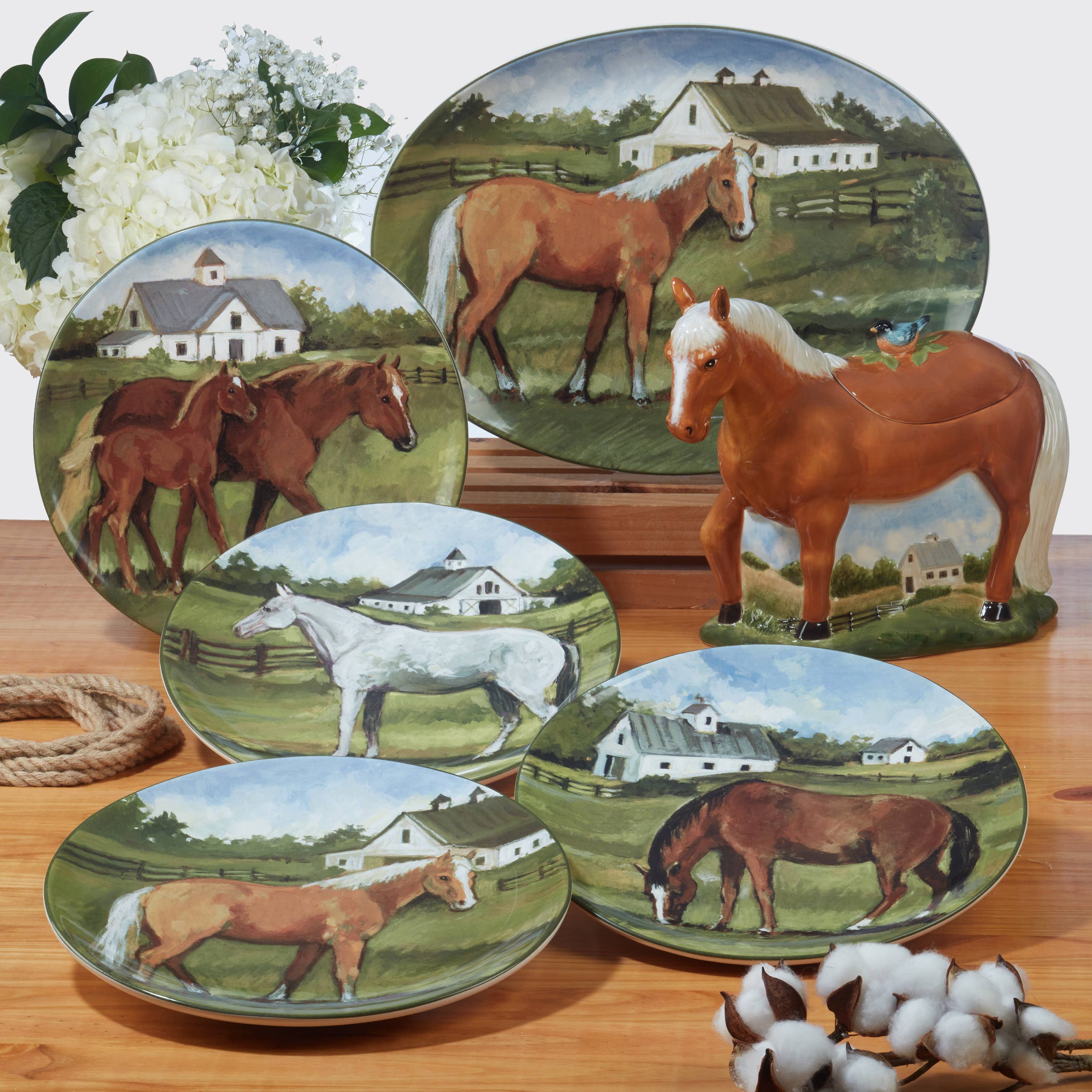 Certified International - Vendita all'ingrosso Barattoli da cucina - Barattolo per biscotti 3D a forma di cavallo York Stables 30,5 x 13,3 x 26 cm3