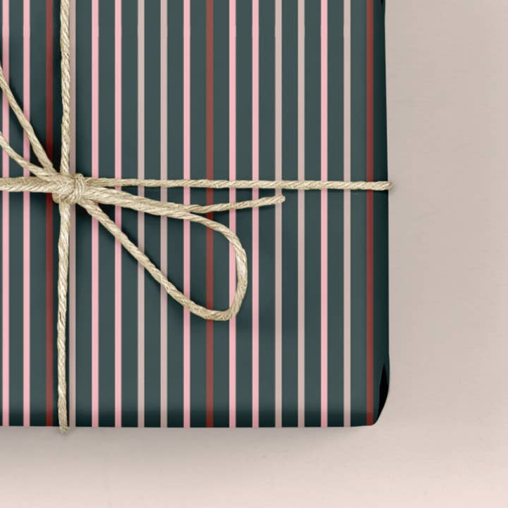 Wrapping Paper / Gift Wrap - The Festive Stripe for wholesale by Pixel & Bloom