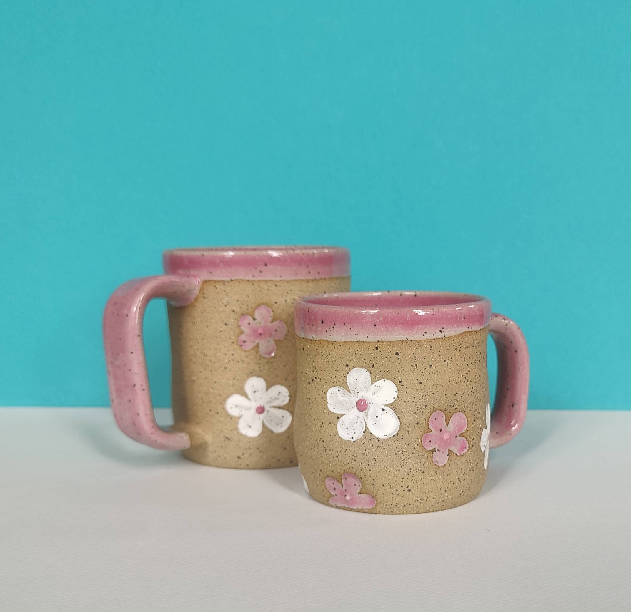 Osso Ceramics - Wholesale Coffee Mug - Primrose Pink Floral Ceramic Mug3