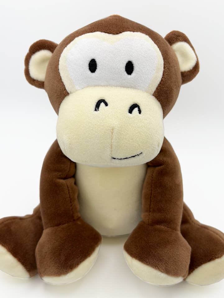 Peluche Singe Assis Doux pour la vente par Paper Cow LLC
