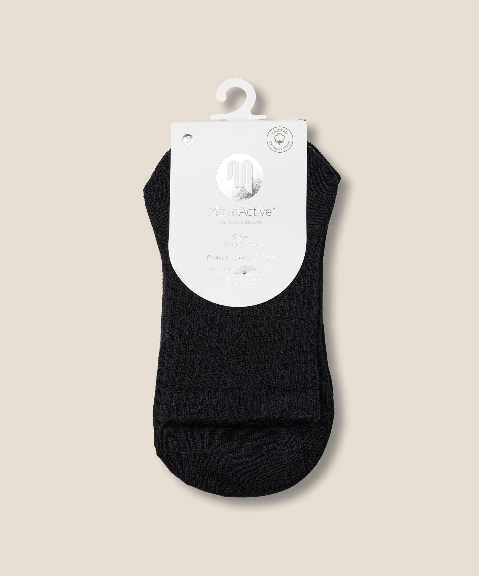 MoveActive - Wholesale Socks - Women's - Crew Grip Socks - Black5