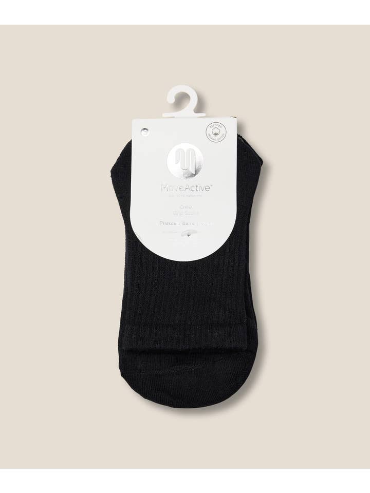 MoveActive - Wholesale Socks - Women's - Crew Grip Socks - Black5