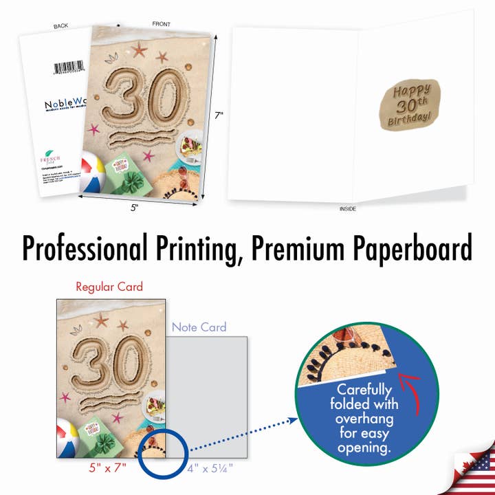 NobleWorks - Venta al por mayor Tarjetas de cumpleaños - Tarjeta de cumpleaños - Fiesta en la playa - 303