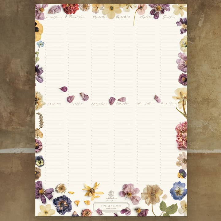 Year at a Glance Poster for wholesale by Jamie Beck