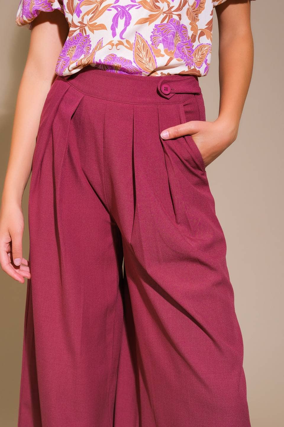 FLYING TOMATO – Großhandel Hose – Damen – Eine solide gewebte Hose - IP86286