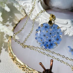 Wholesale Garden Party Necklace ~ Dried flower petals in resin for your  store - Faire