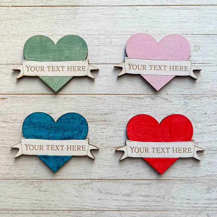 Style de cœur d'amour Aimant personnalisé avec emplacement personnalisé pour la vente par Gorgeous Little Bits Ltd