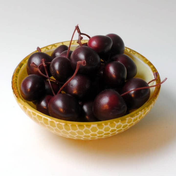 Kiku Handmade | Contemporary Fused Glass Home Goods - Wholesale Bowl - Honeybee Fused Glass 5" Small Bowl1