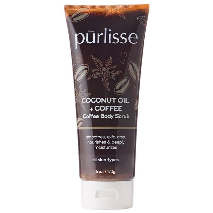 Coconut Oil + Coffee Sugar Body Scrub for wholesale by Purlisse Beauty