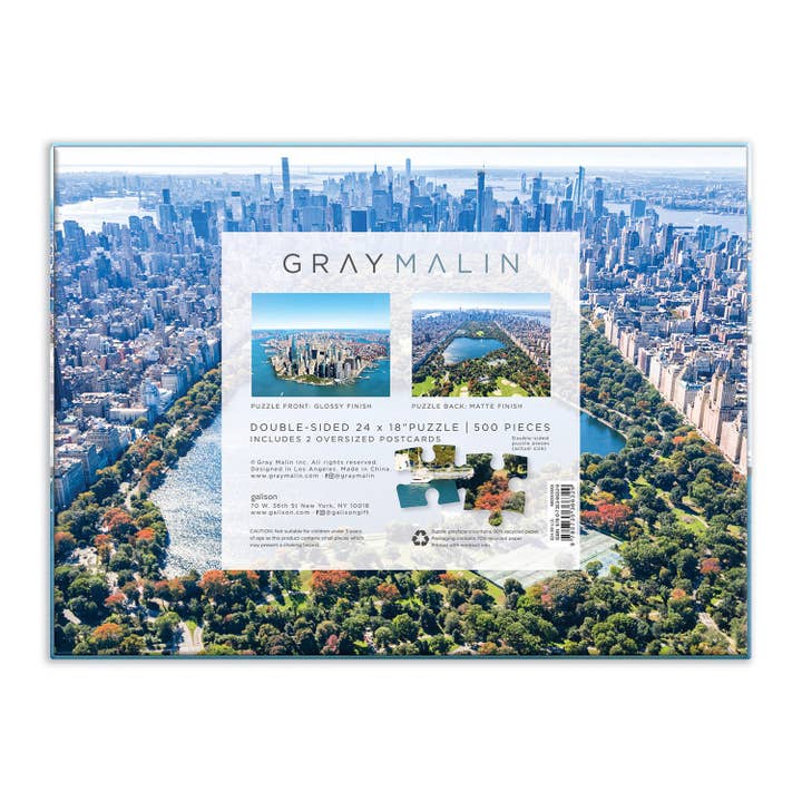 Chronicle Books - Wholesale Puzzle - Adult - Gray Malin New York City 500 Piece Double Sided Puzzle