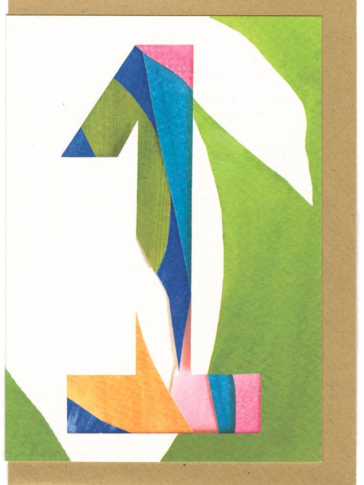 Number 1 Card for wholesale by Hot House Collection