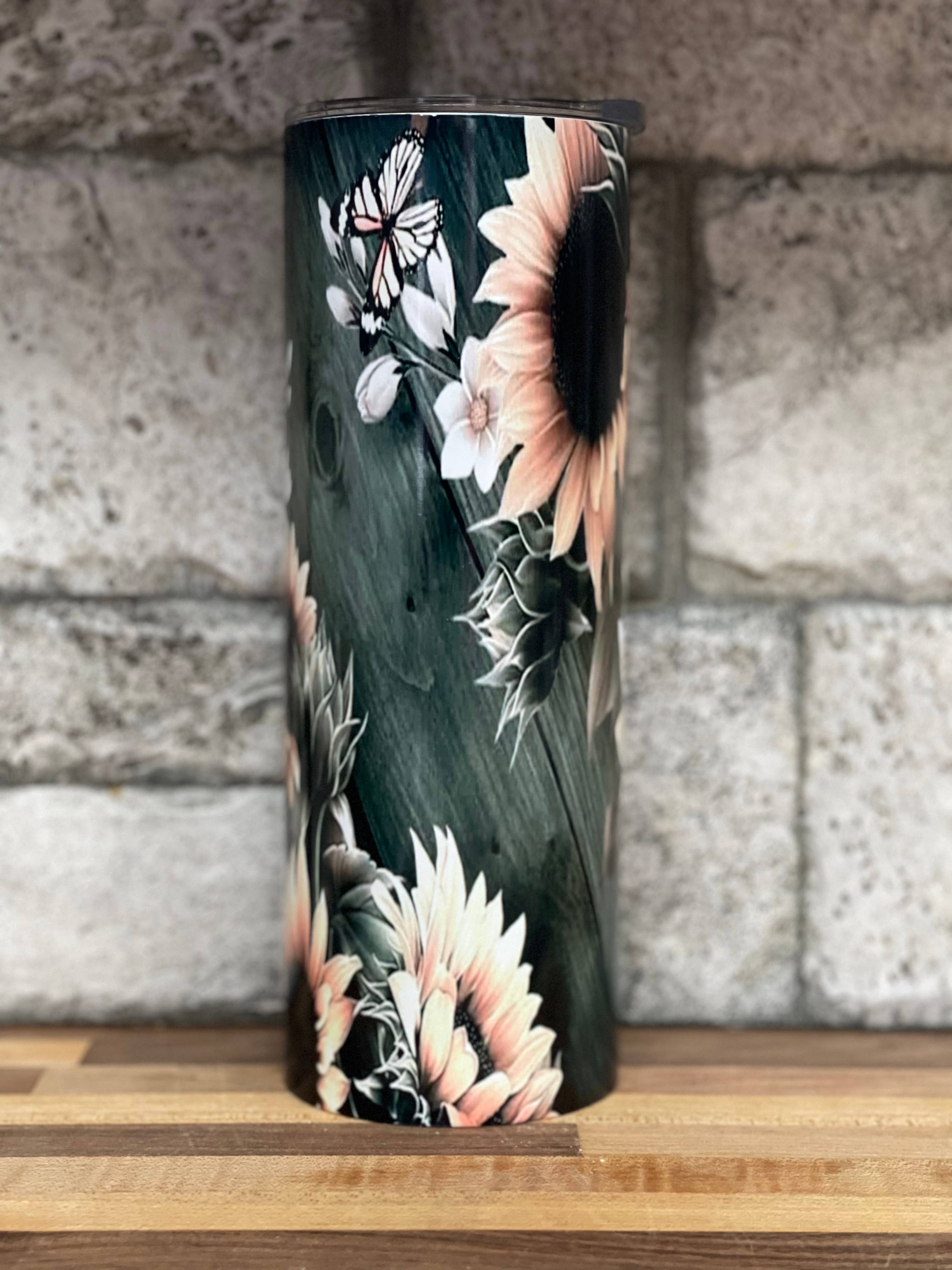 FloBama Girls Wholesale - Vente Gourde/bouteille isotherme - Gobelet en forme de tournesol en noir et blanc4