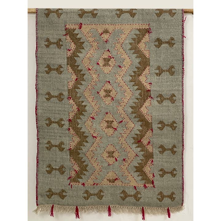 Arazzo 3x5 Ft in lana/cotone tessuto a mano/lavoro a mano Katha. per la vendita all'ingrosso da parte di Rugs Boutique