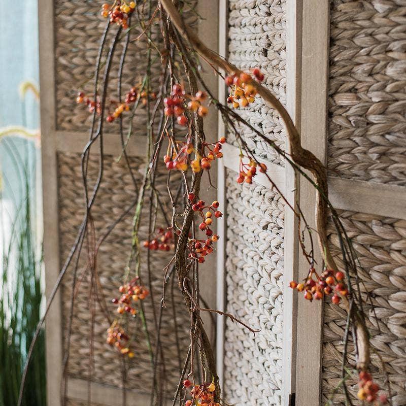 Rustic Reach - Wholesale Artificial Plant - Artificial Vine Orange Berry Vine 39" Long4