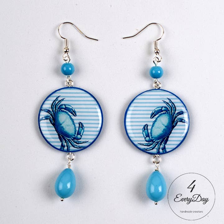 Boucles d'oreilles : bleu cancer pour la vente par 4everyday Handmade