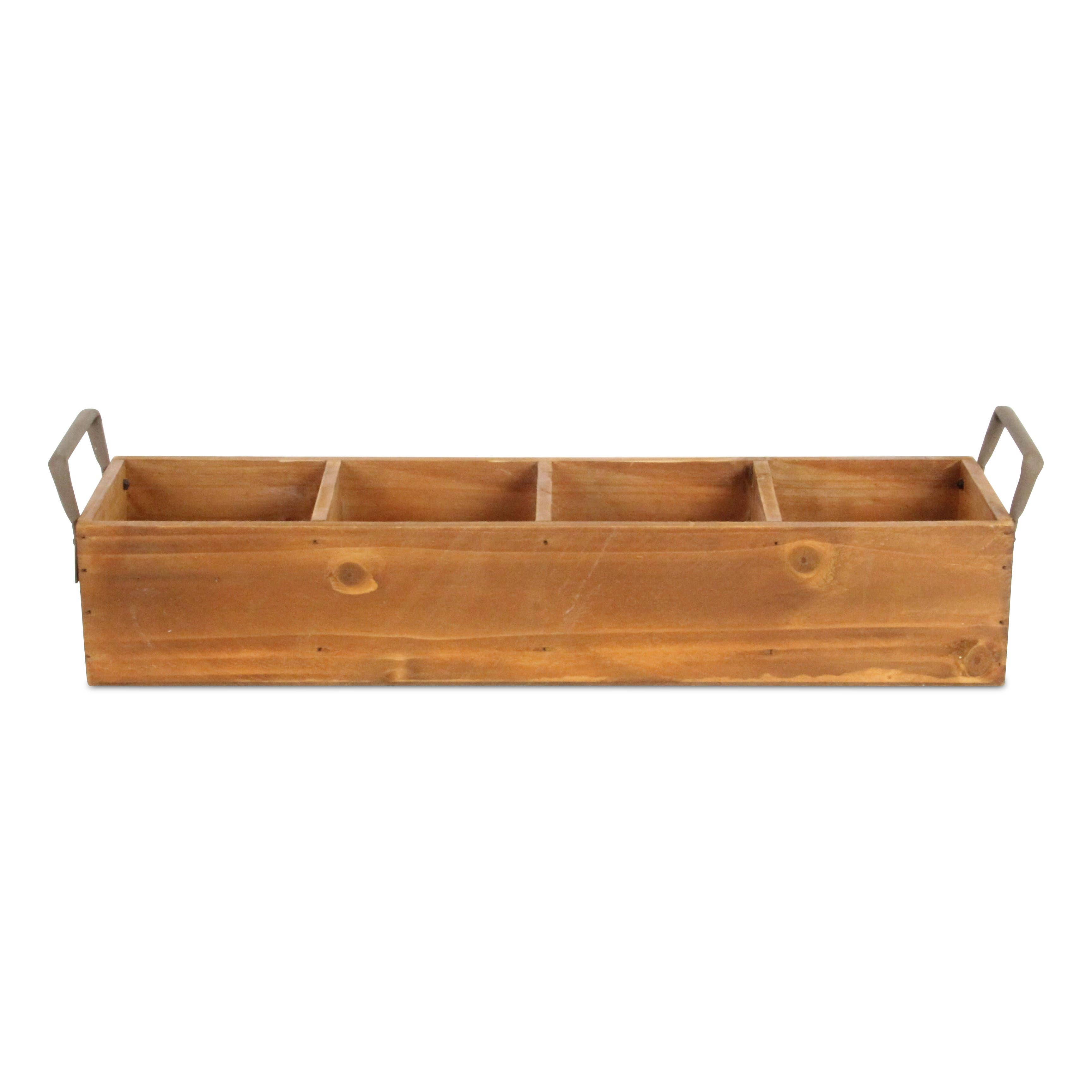 Cheungs Home Decor - Wholesale Desk Organizer - Reid Wooden Storage Caddy - Brown3