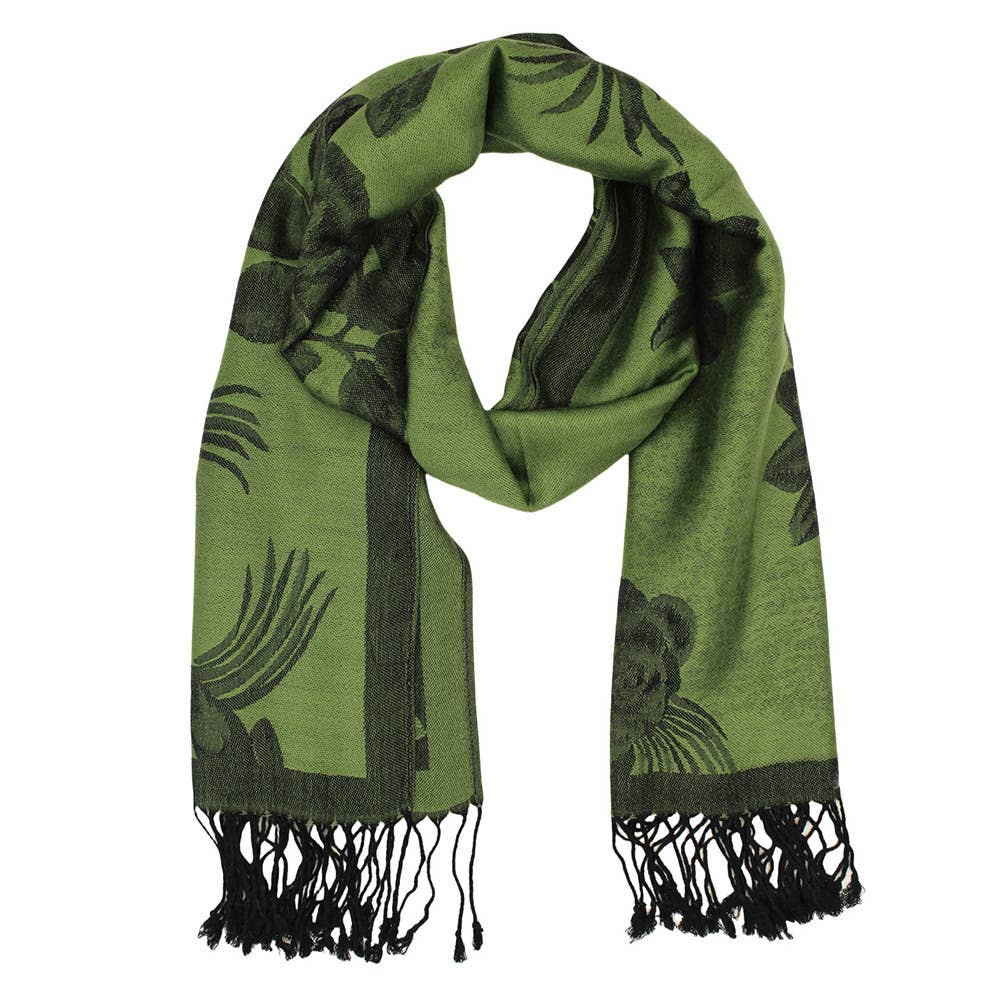 Sensibling Corp. – wholesale Scarf – Women's – Rose Floral Pashmina Reversible Scarf Shawl19