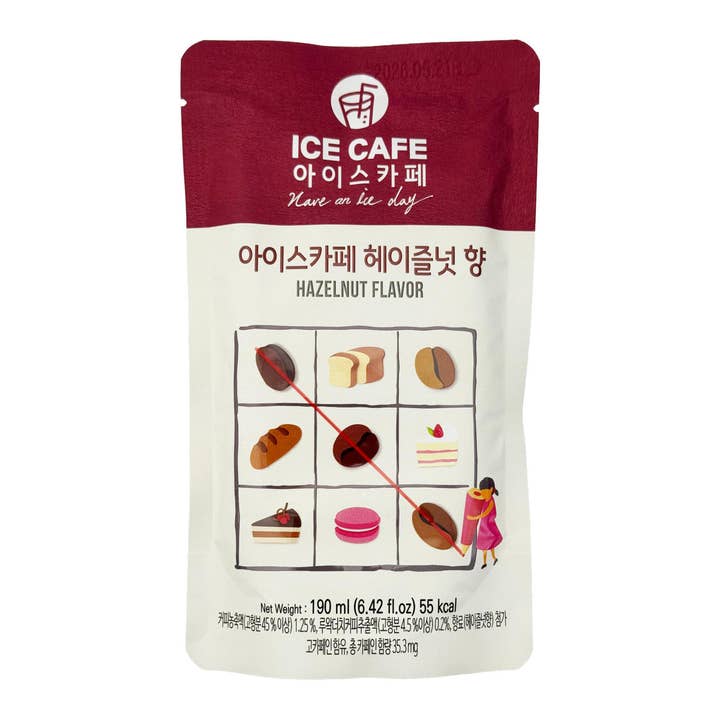 Ice Cafe- Hazelnut Coffee Pouch - 190ml (Korea) for wholesale by Global Bite Co