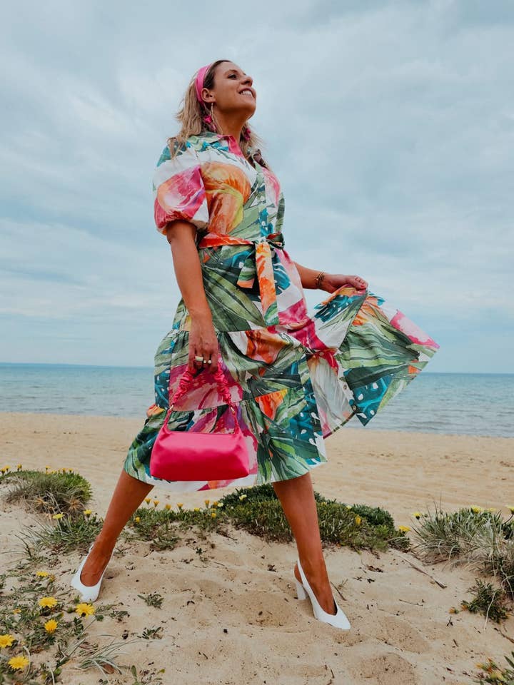 Ostara Collection - Wholesale Dress – Women's - Out of Office100% COTTON MIDI dress0