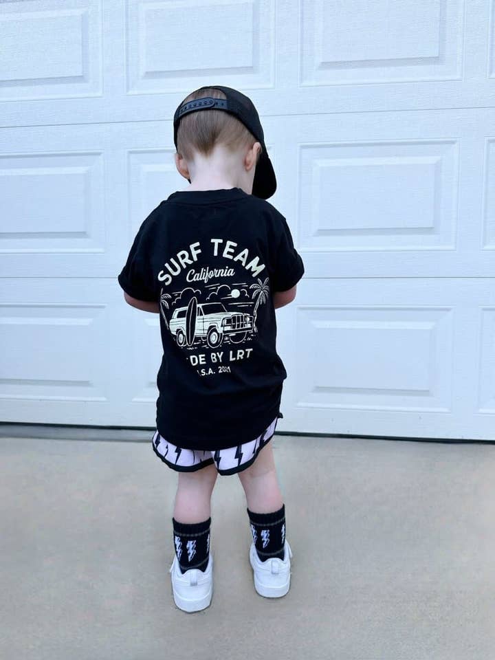 Black Boys Clothes The Surf Team Tee - USA made for wholesale on Faire7