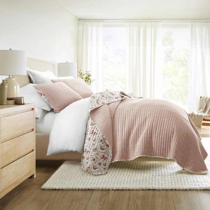 ienjoy Home - Vente Courtepointe - Ensemble de couette réversible à motifs jacobins français toutes saisons21