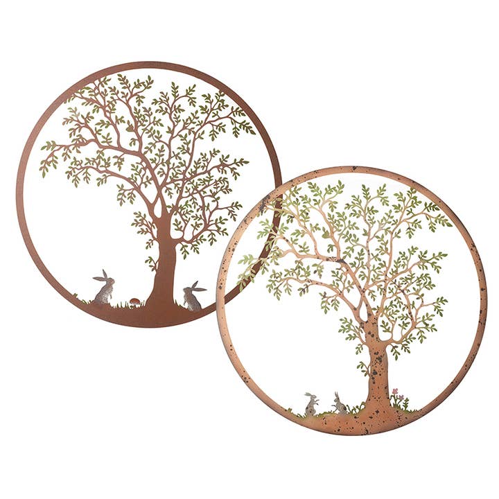 RABBIT & TREE CUT OUT WALL PLAQUES for wholesale by Heaven Sends