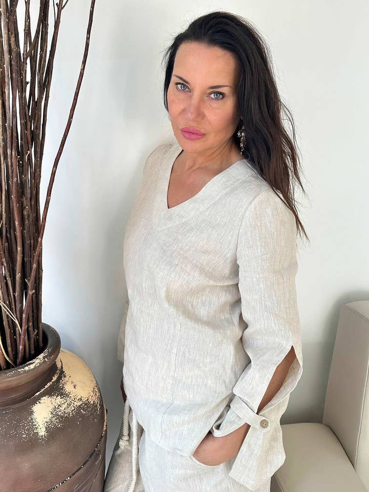 Leinenoberteil Jada für den Großhandel von EUG fashion