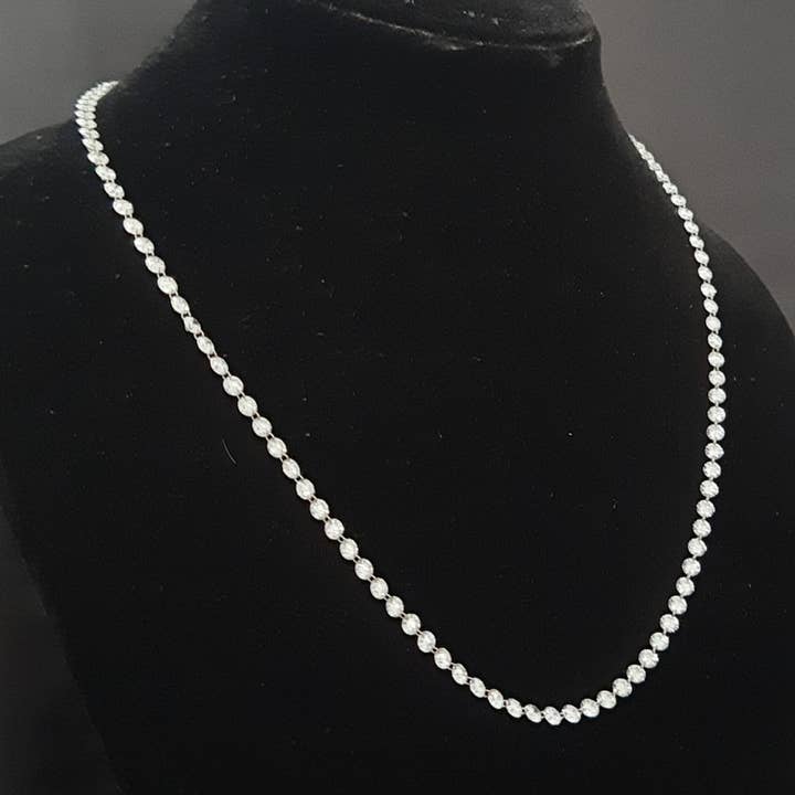 Collana Tennis con Diamanti da 18" Pollici | Diamanti Coltivati in Laboratorio 15,85 carati / Dimensione 3,4 mm per la vendita all'ingrosso da parte di Avellinno
