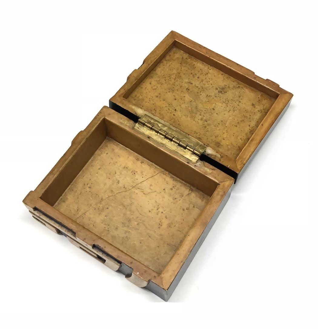 The Niger Bend – Großhandel Dekoschachteln – Long Life Symbol kleines Rechteck Speckstein Schmuckschatulle Dekor Box5