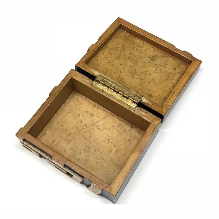 The Niger Bend – Großhandel Dekoschachteln – Long Life Symbol kleines Rechteck Speckstein Schmuckschatulle Dekor Box5