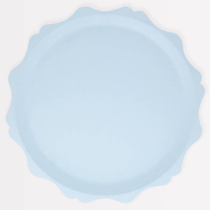 Meri Meri – wholesale Disposable plate – Blue Decorative Edge Compostable Dinner Plates