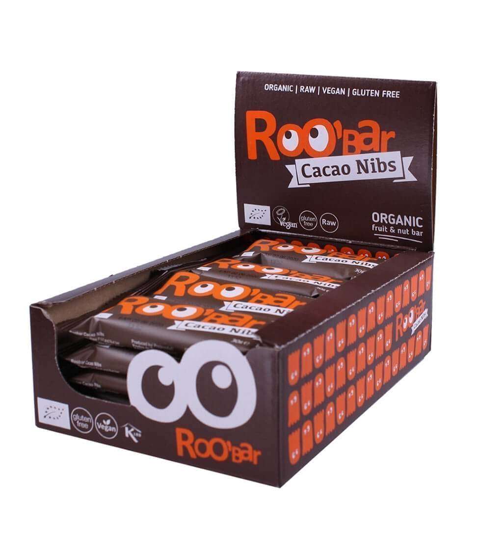 Smart Organic – wholesale Chocolate bar – Cacao Nibs Bar, Bio, Roobar, 30g6