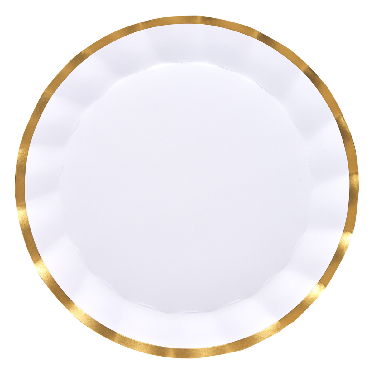 Sophistiplate - Vente Assiette de présentation - Assiettes de Présentation Blanches Ondulées Quotidiennes/8 unités0