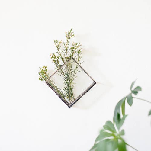 Vase pour terrarium double diamant pour la vente par Copper & Torch