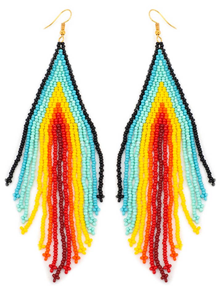 Beaded Tassel Earring for wholesale by Suzie Q USA