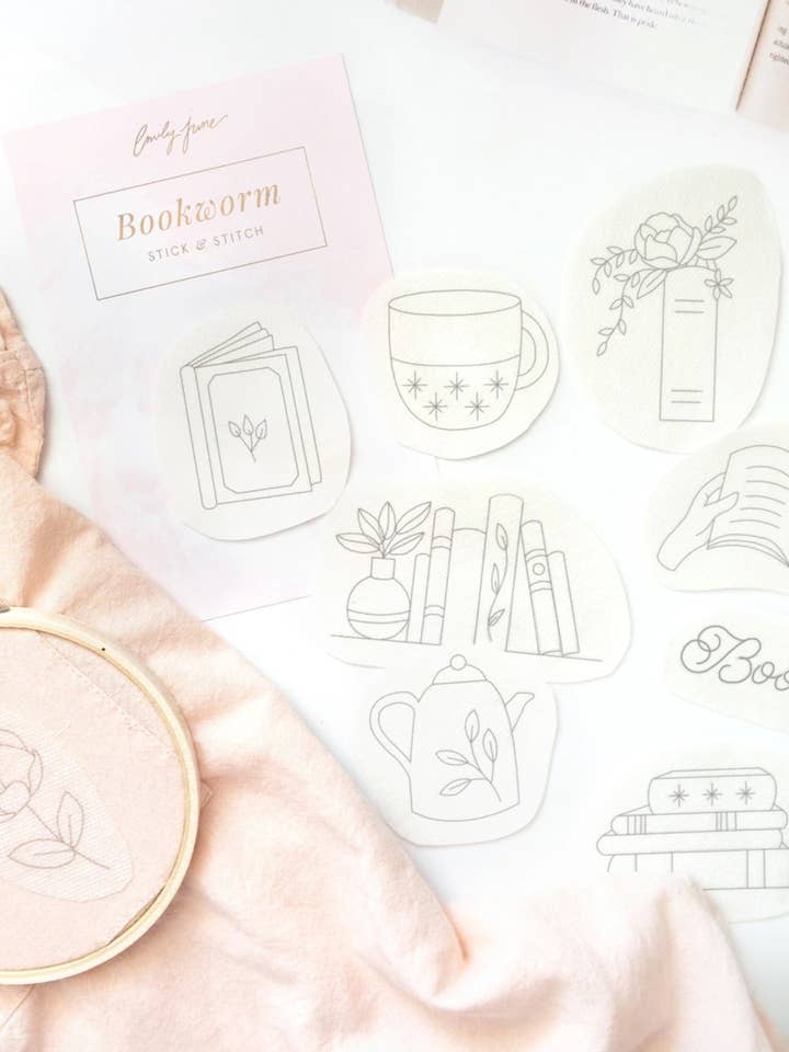 Pack de points et bâtons de broderie sur le thème du livre pour la vente par Emily June