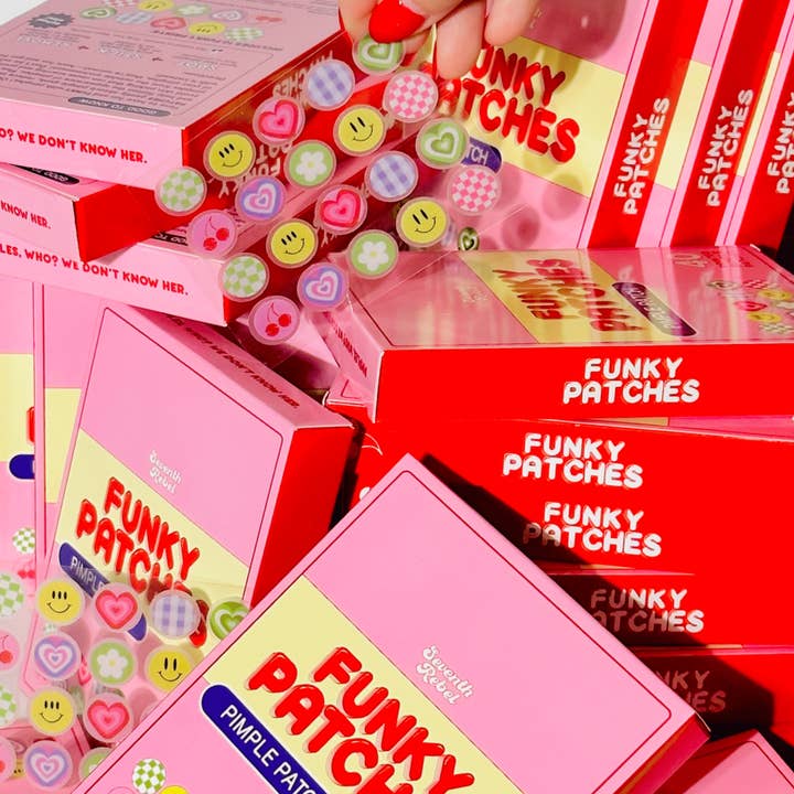 Seventh Rebel - Vendita all'ingrosso Cerotto per acne/idrocolloidale - Patch con brufolo stampata Funky Patches3